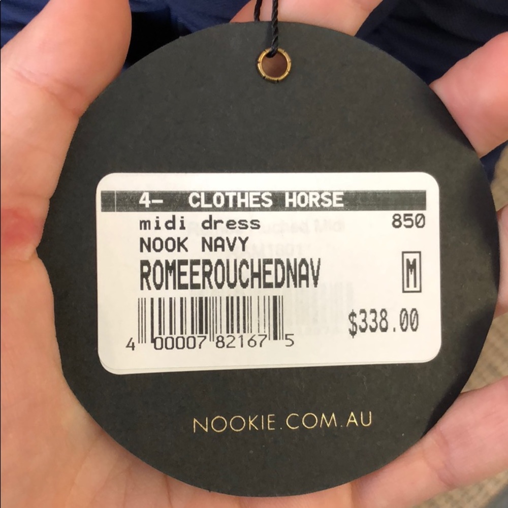 Nookie Romee Rouched Midi Dress In Navy - Picture 6 of 6